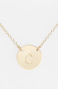 Nashelle 14k-Gold Fill Anchored Initial Disc Necklace