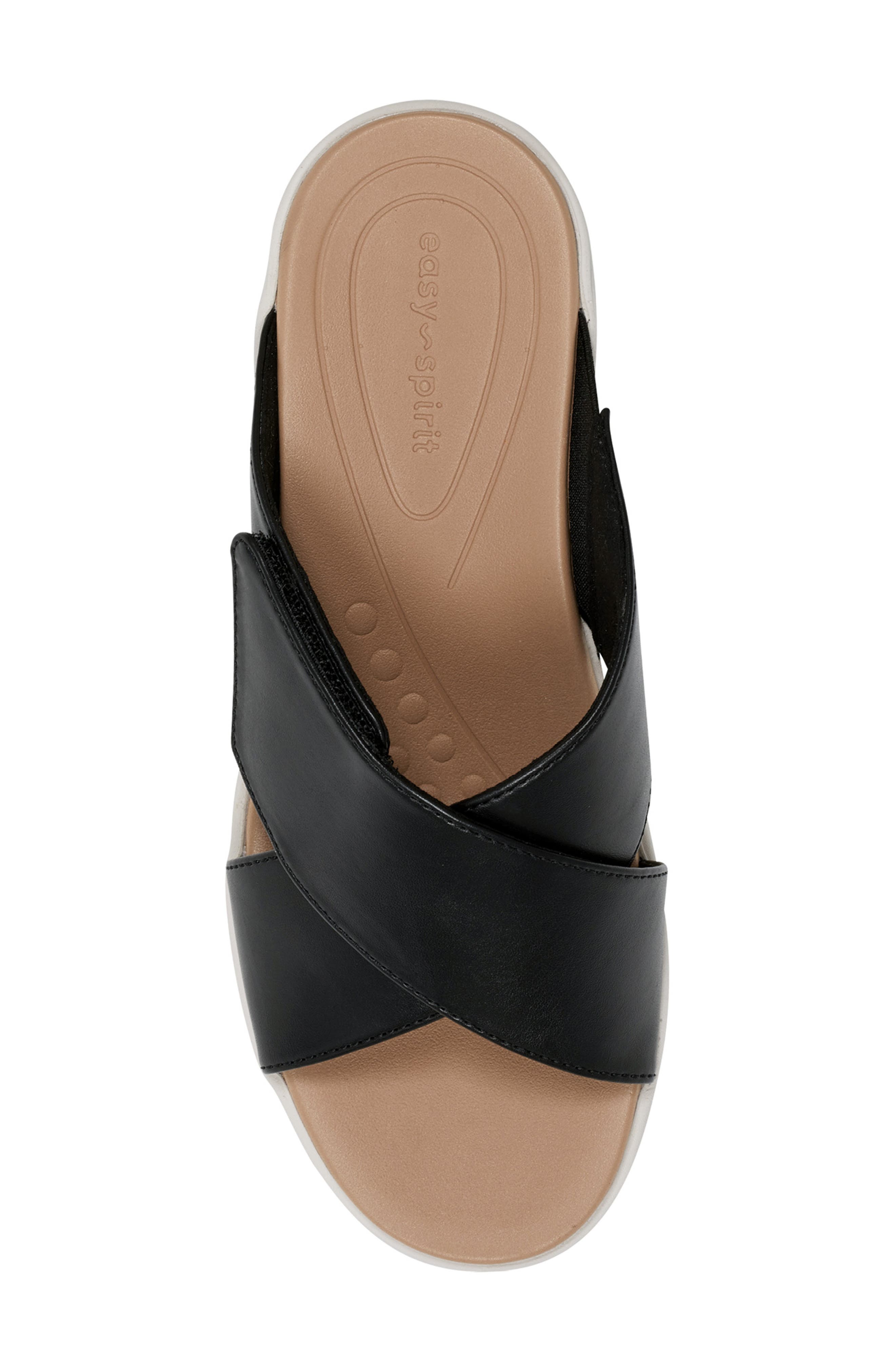 Easy Spirit Sebindie Slide Sandal, Alternate, color, Black