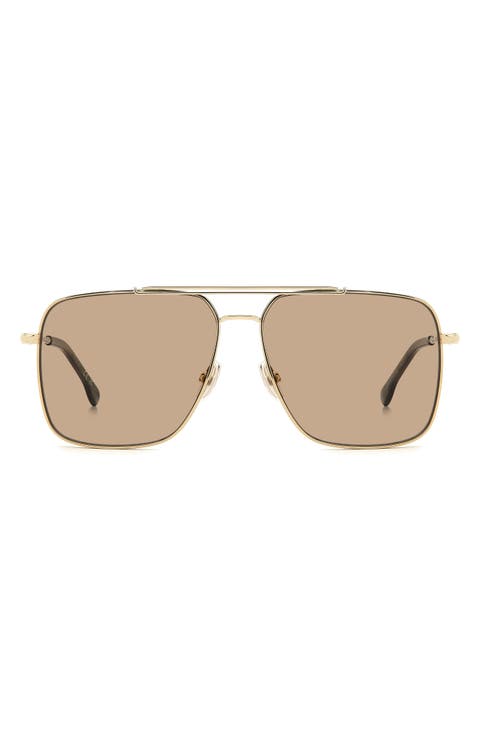 VB 1019/S 60mm Rectangular Aviator Sunglasses