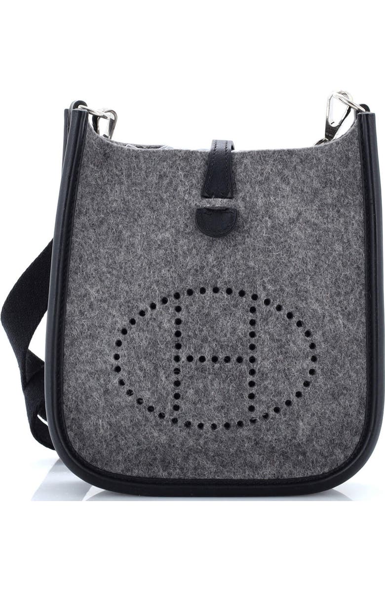 Pre-Owned Hermes Evelyne Bag Gen III Felt TPM, Main, color, Gray