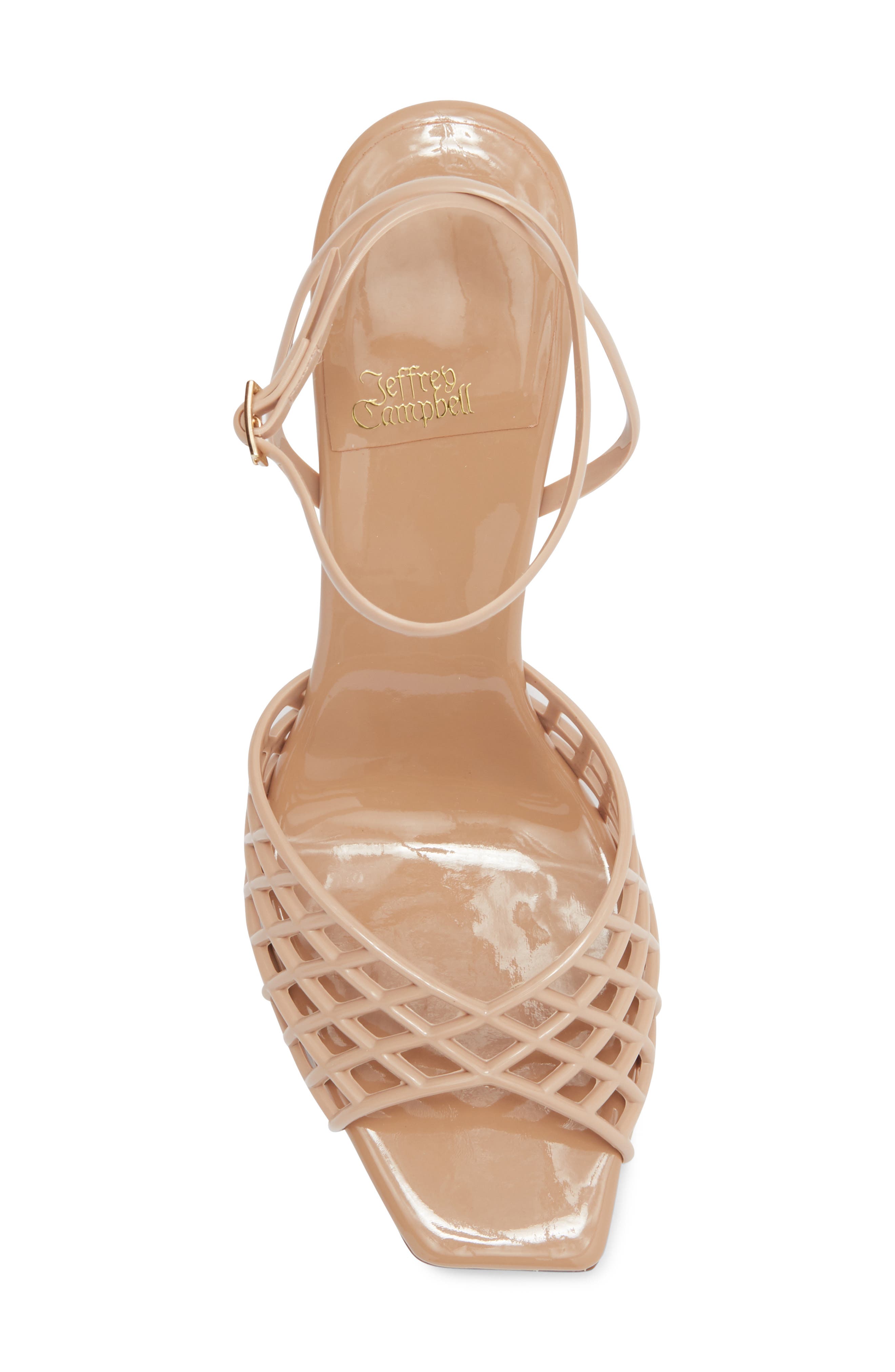 Lattix Ankle Strap Jelly Sandal, Alternate, color, NATURAL