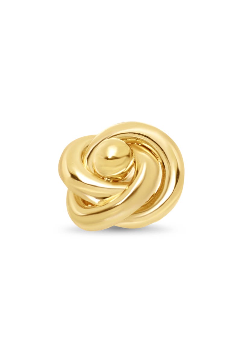 14k Gold Love Knot Stud Earrings, Alternate, color, 14KY