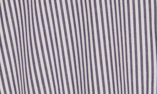 Steve Madden Smock Waist Button Up Shirt In Banker Stripe