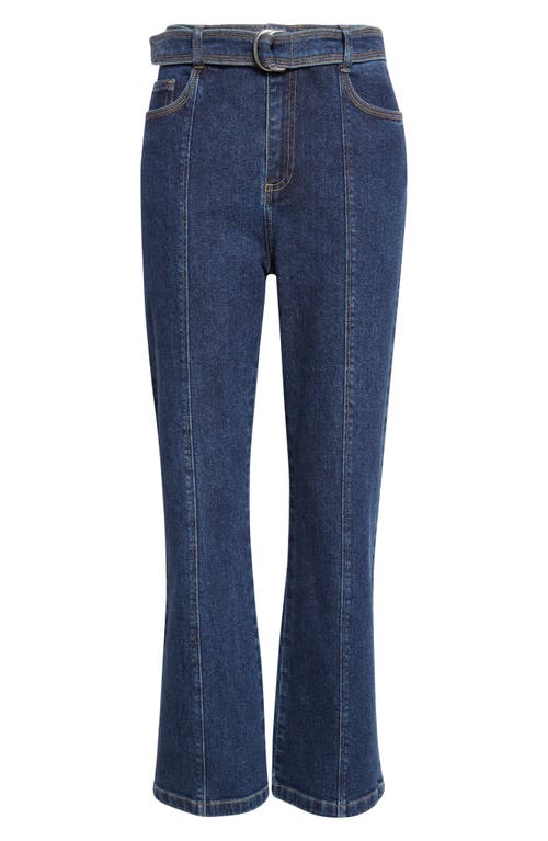 Cinq À Sept Cinq A Sept Madi High Rise Belted Ankle Jeans In Fontaine In Blue