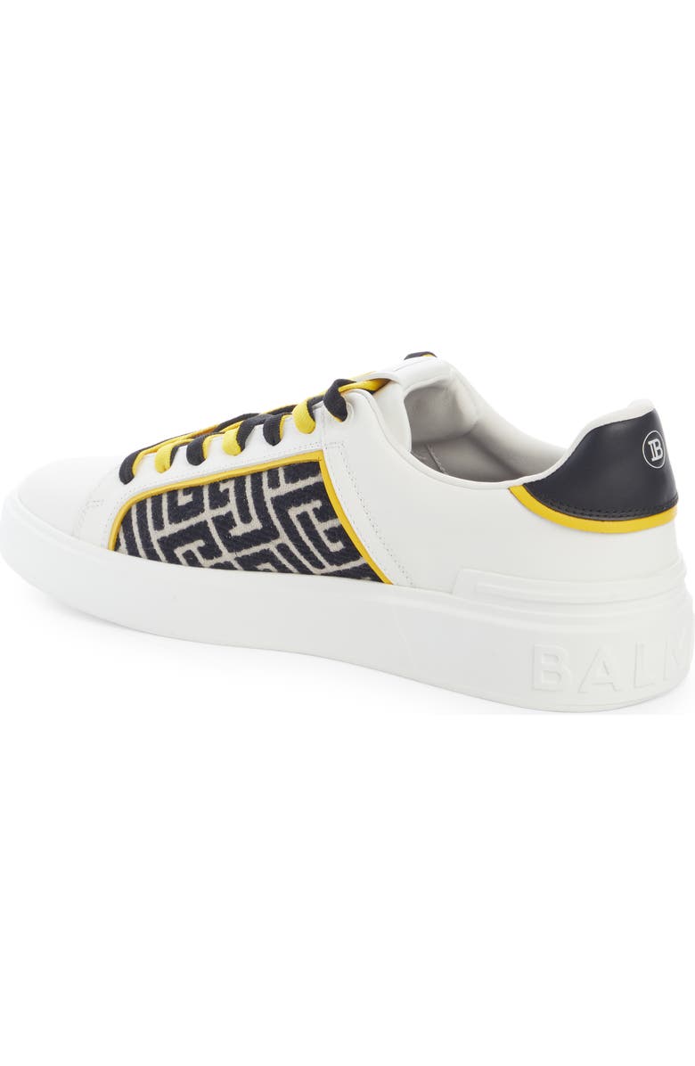 Balmain B-Court Monogram Low Top Sneaker, Alternate, color,
