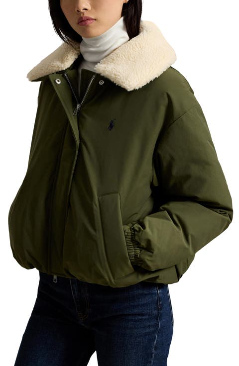 High Pile Collar Down Puffer Jacket