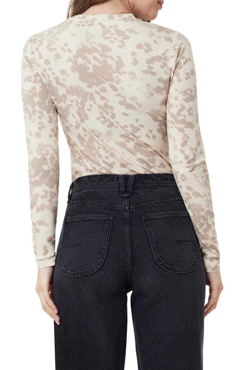 Scotch & Soda Print Long Sleeve T-Shirt, Alternate, color, Whitecap Gray Cow Print