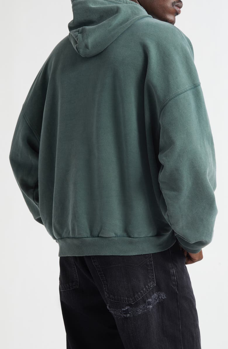 Balenciaga Large Fit BB Icon Stencil Graphic Hoodie, Alternate, color, 3004 Dark Green