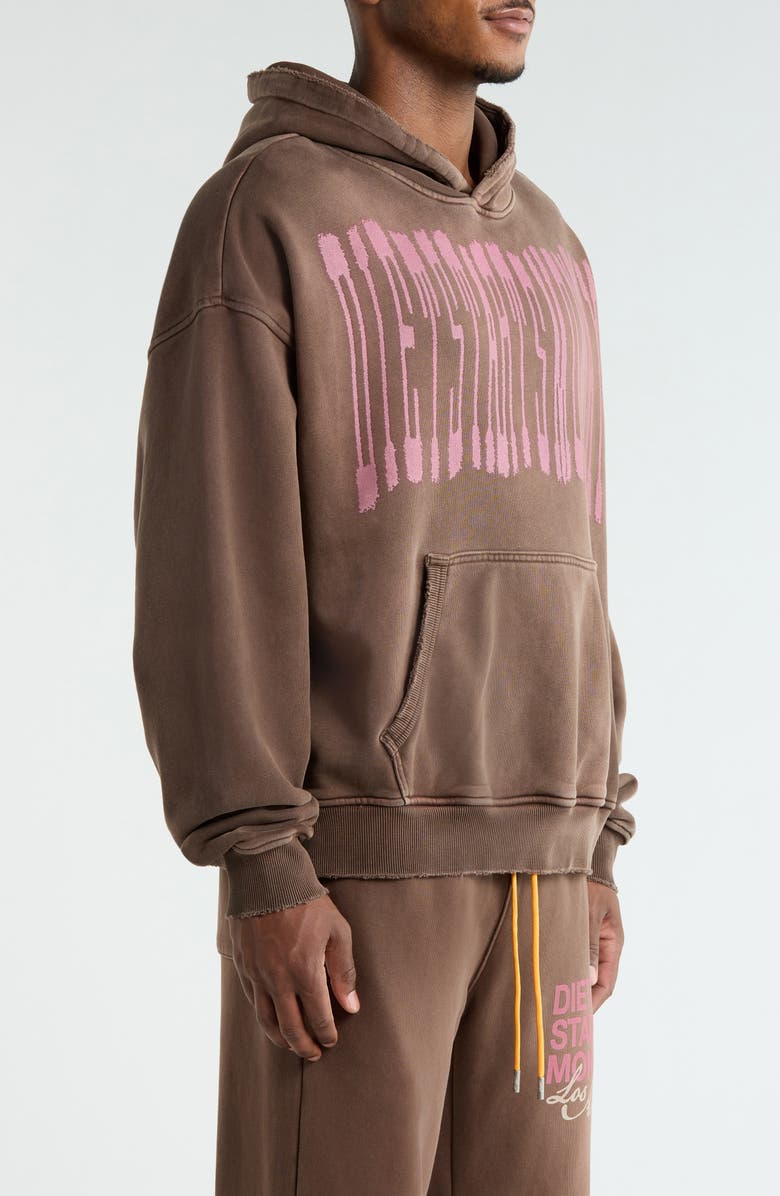 DIET STARTS MONDAY Bodysnatcher Cotton Graphic Hoodie, Alternate, color, Brown/Pink