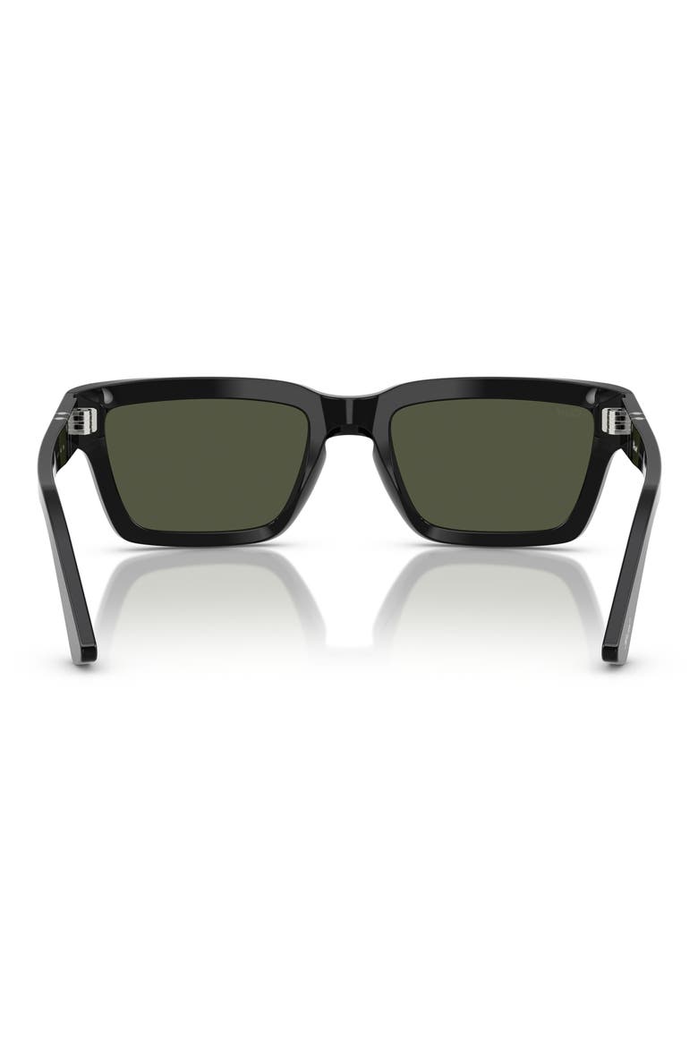 55mm Rectangular Sunglasses, Alternate, color, BLACK
