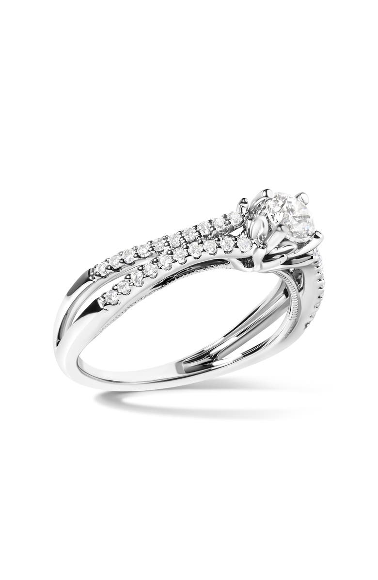 Haus of Brilliance 14K White Gold 5/8 Cttw Diamond Split Shank Engagement Ring, Alternate, color, White