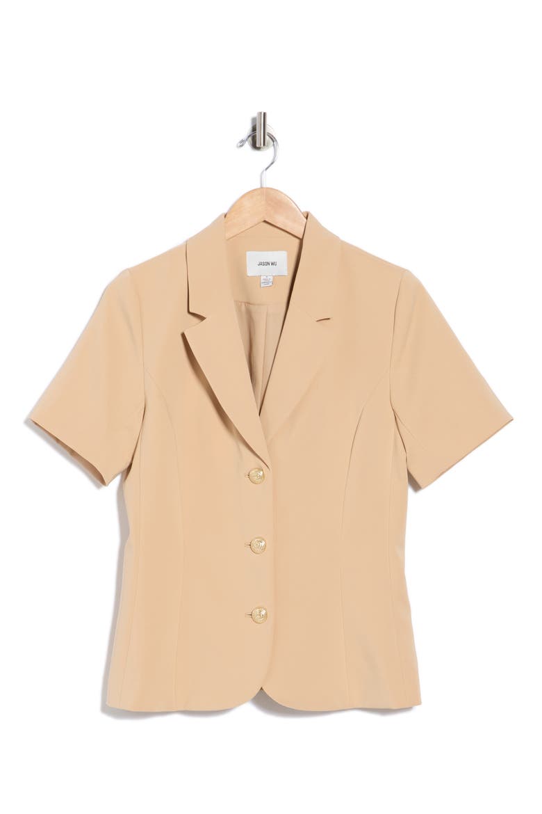 Short Sleeve Blazer, Alternate, color, CUBAN SAND