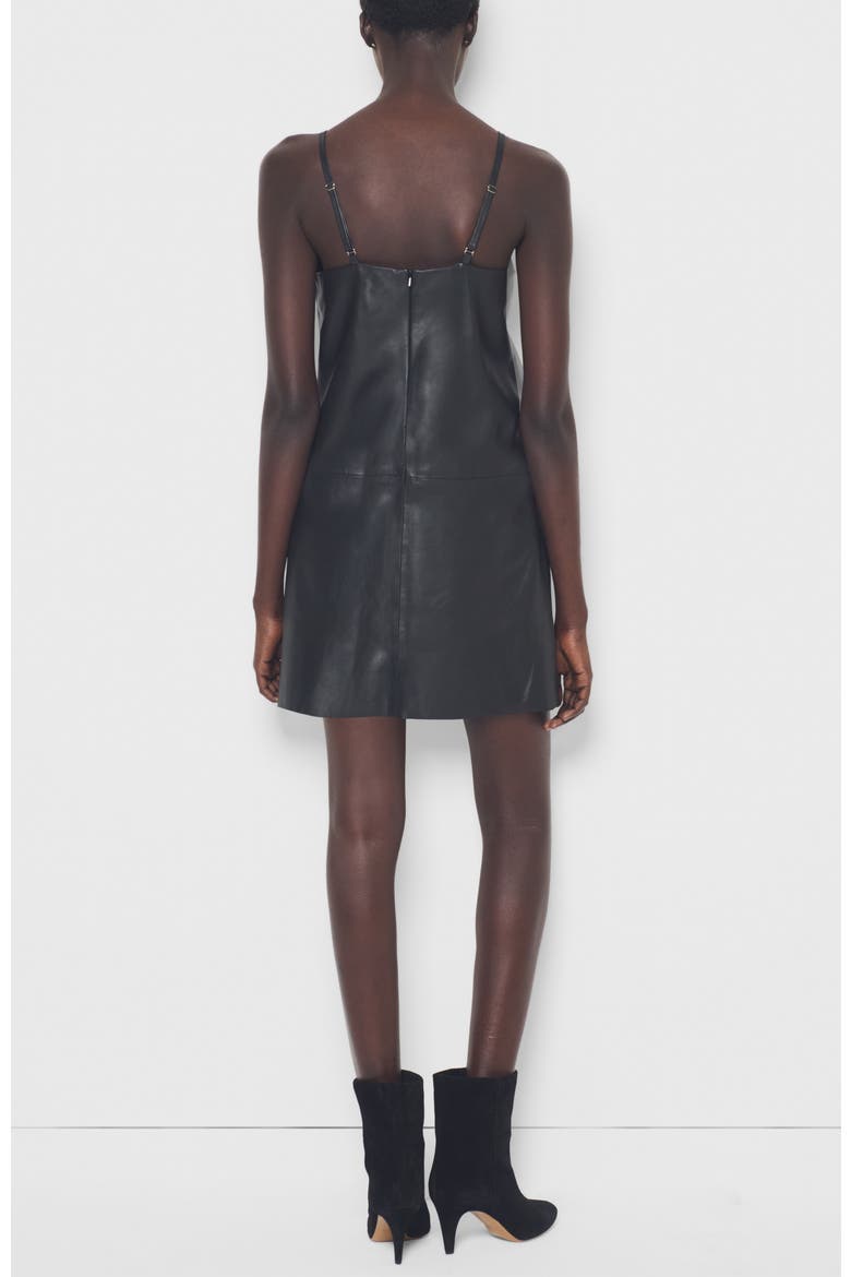 Ryder Upcycled Leather Dress, Alternate, color, Black