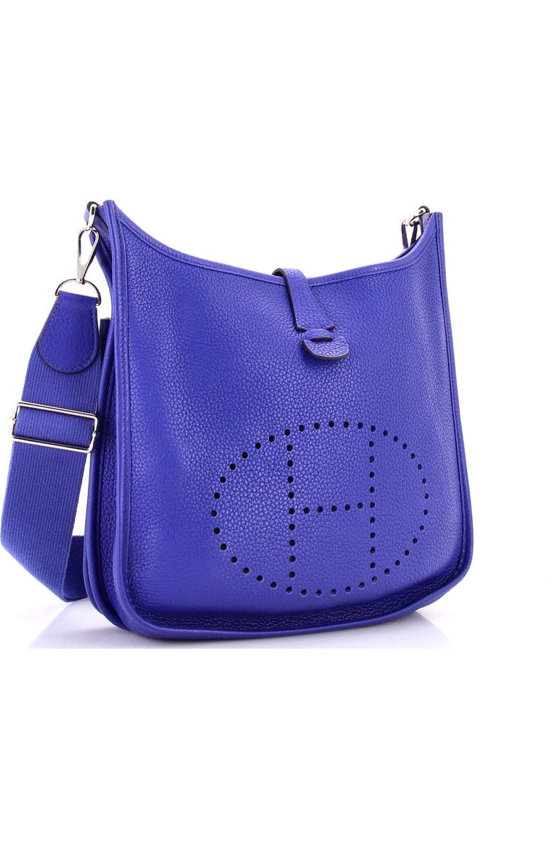 Pre-Owned Hermes Evelyne Bag Gen III Clemence PM, Alternate, color, Bleu Electrique