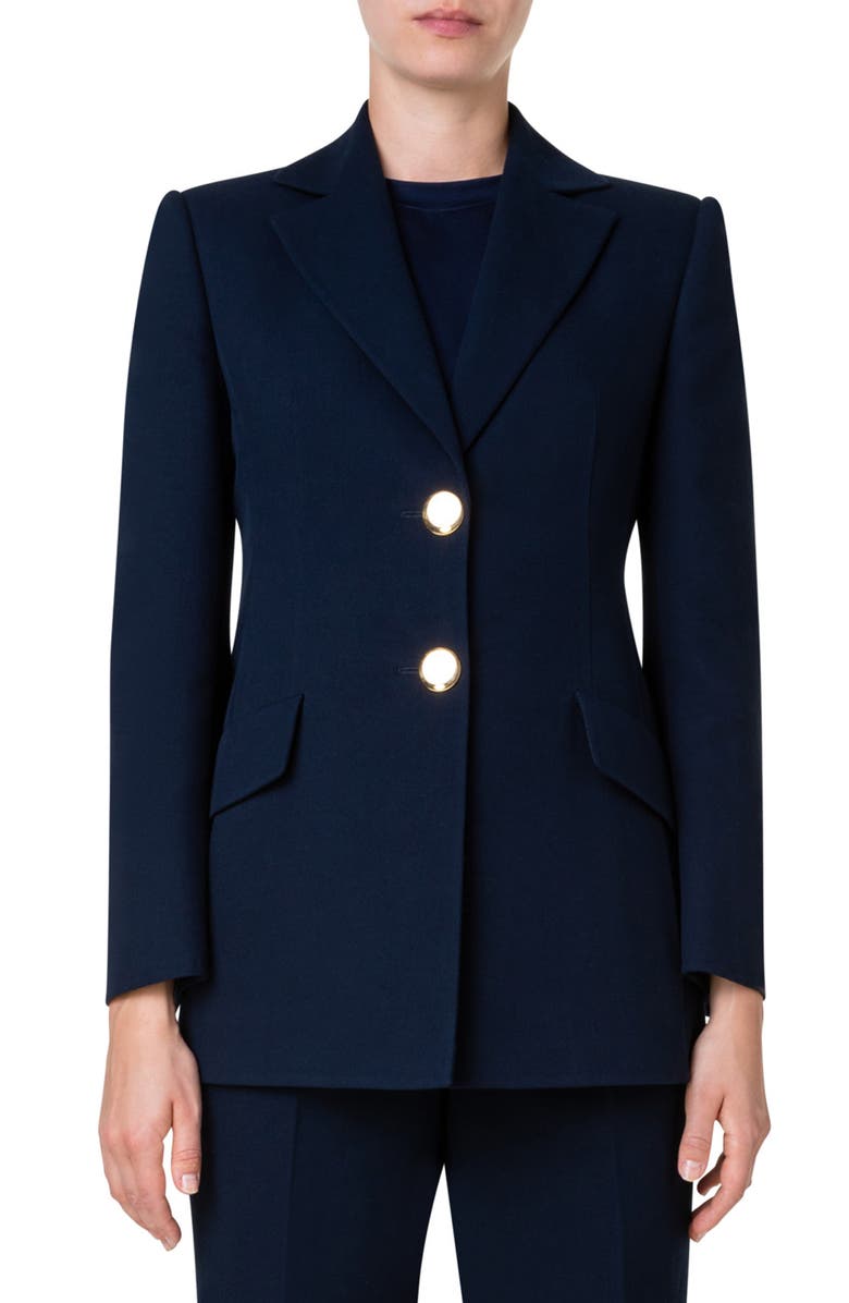 Akris Matthieu Cotton Twill Blazer, Main, color, 