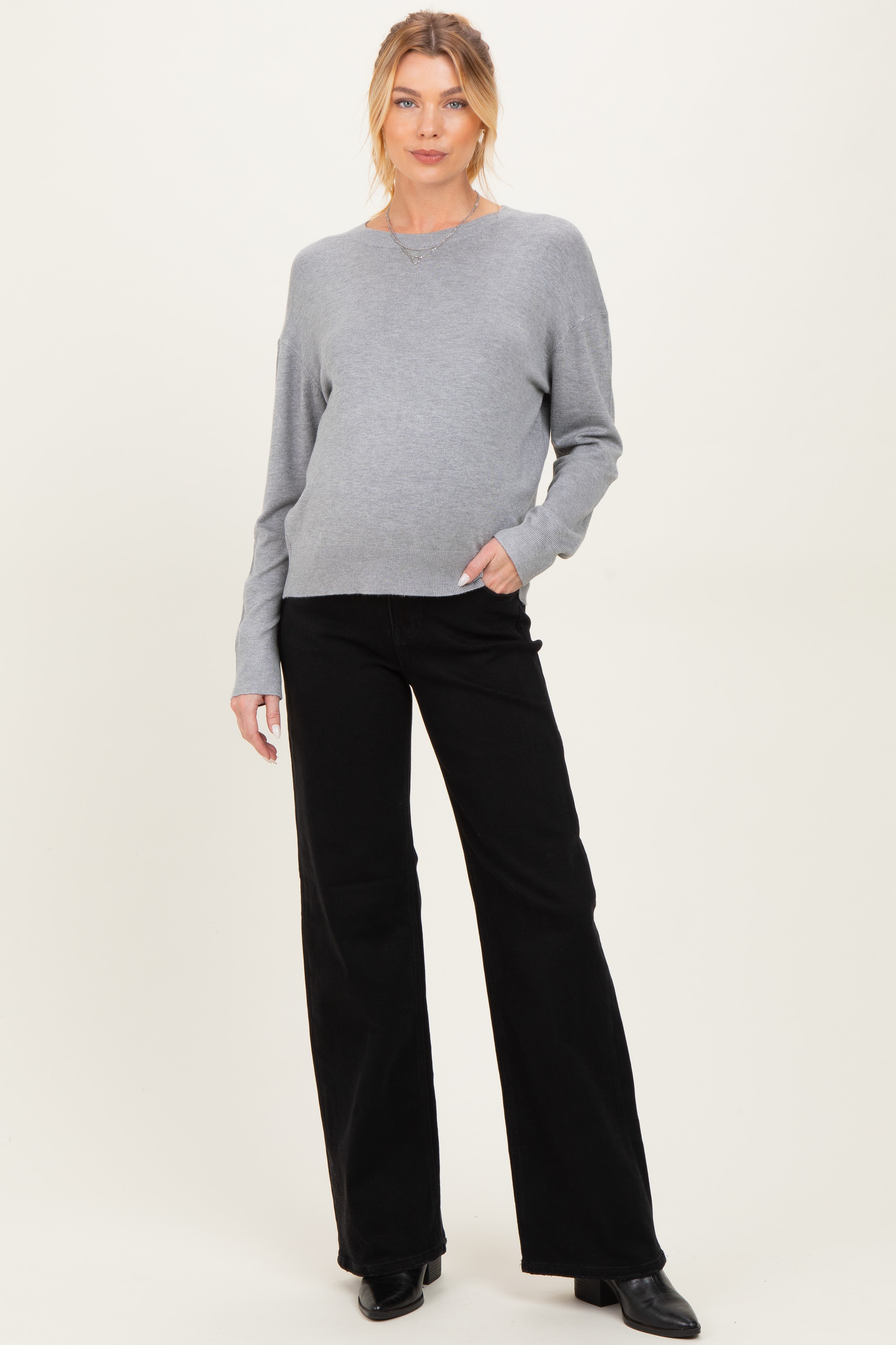Classic Wide Leg Maternity Jeans