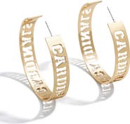 WEAR by Erin Andrews x Baublebar St. Louis Cardinals Large Cutout Hoop Earrings