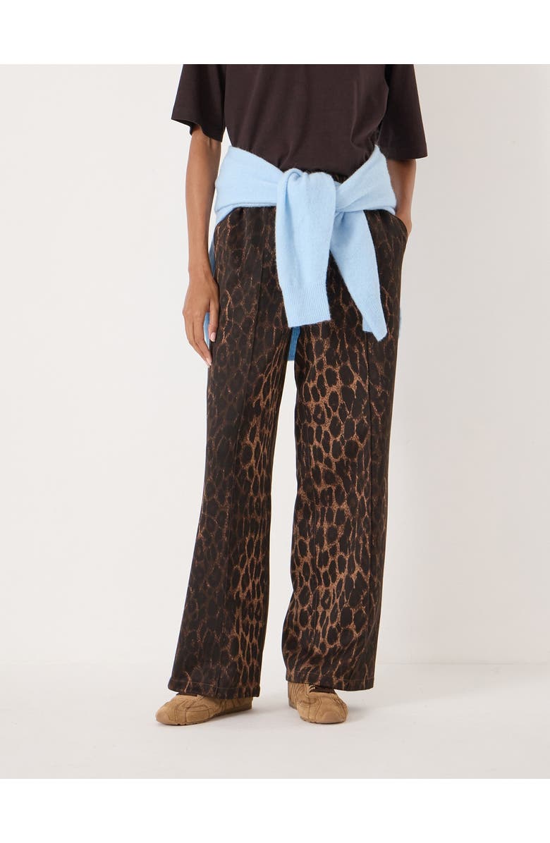 Hush Harison Animal Print Side Stripe Joggers, Main, color, Natural Leopard Brown