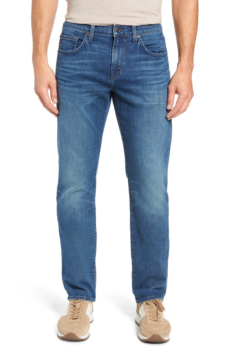 7 For All Mankind Straight Slim Straight Leg Jeans, Main, color, 