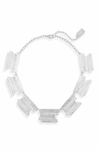Karine Sultan Brushed Bar Statement Necklace