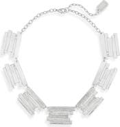 Karine Sultan Brushed Bar Statement Necklace