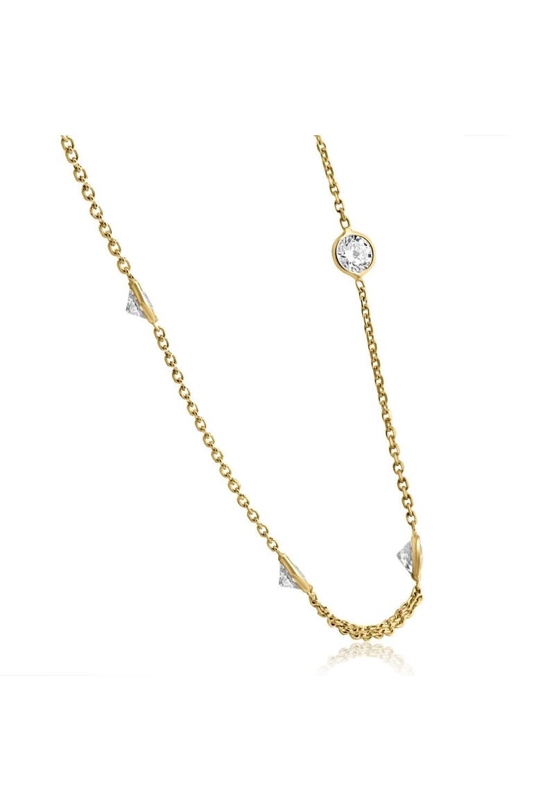 4Ct Diamonds By The Yard Necklace 14K Gold Lab Grown Station Pendant, Alternate, color, 14k Yellow Gold
