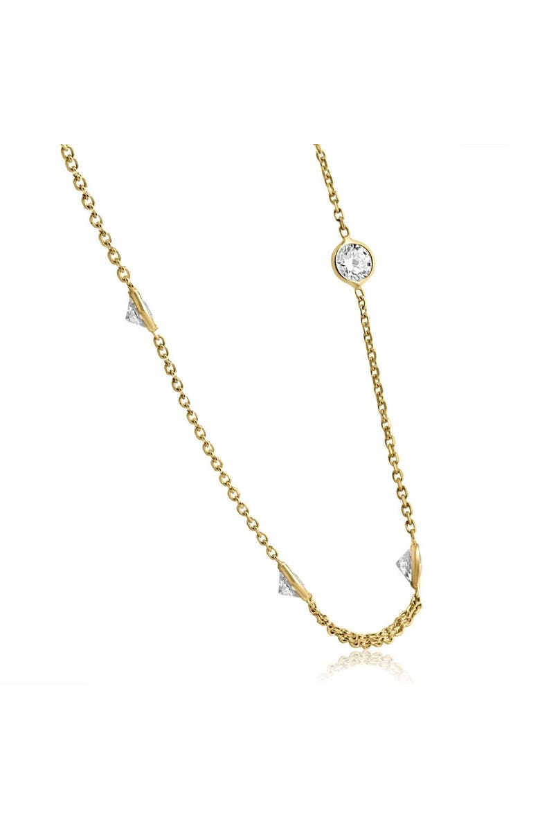 Bliss Diamond 4Ct Diamonds By The Yard Necklace 14K Gold Lab Grown Station Pendant, Alternate, color, 14K Yellow Gold