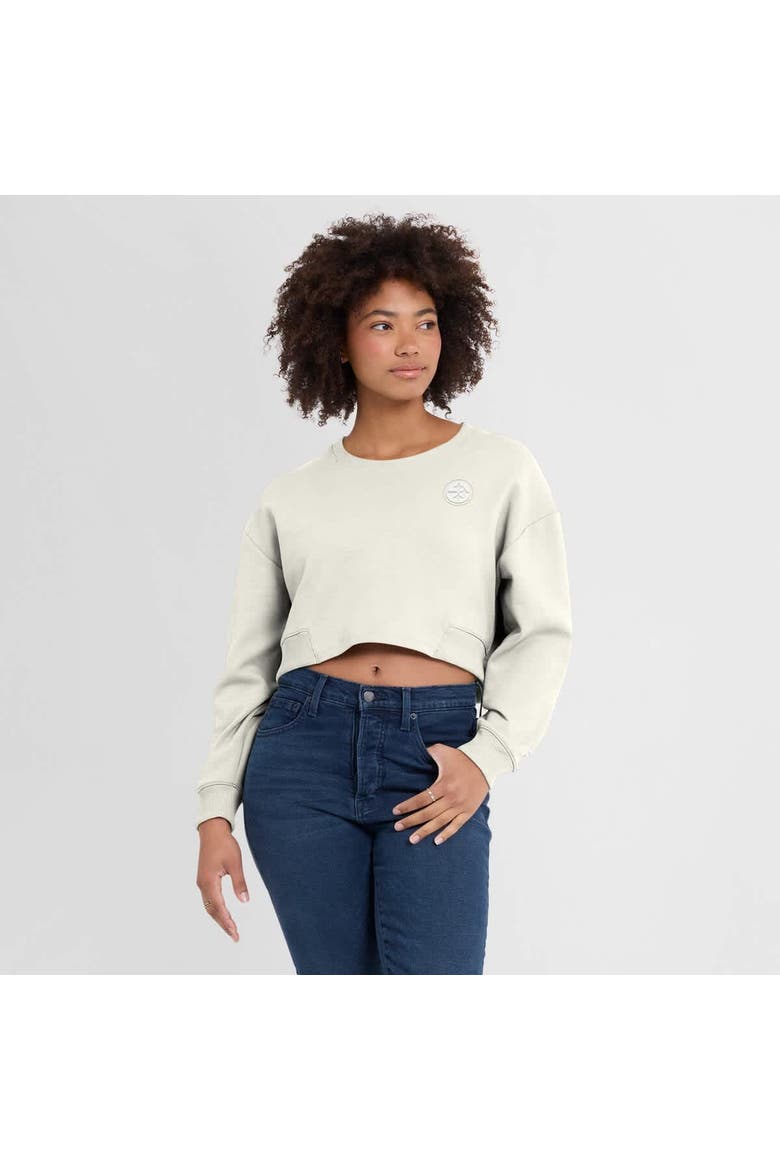 Women's Fanatics Cream Pittsburgh Steelers Studio Tri-Blend Cropped Pullover Sweatshirt, Alternate, color, Cream