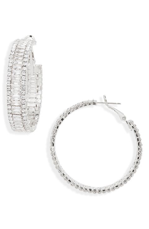 Crystal Hoop Earrings
