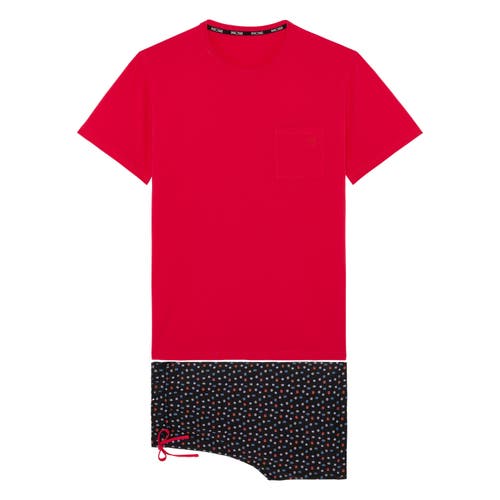 Hom Charli Short Sleepwear In Black Print