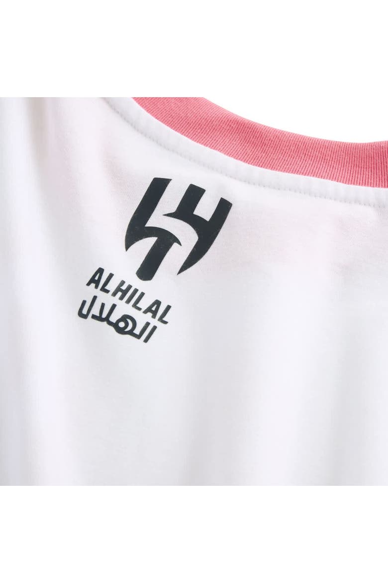 Men's Puma White Al Hilal 2025 FIFA Club World Cup Hoops T-Shirt, Alternate, color, White