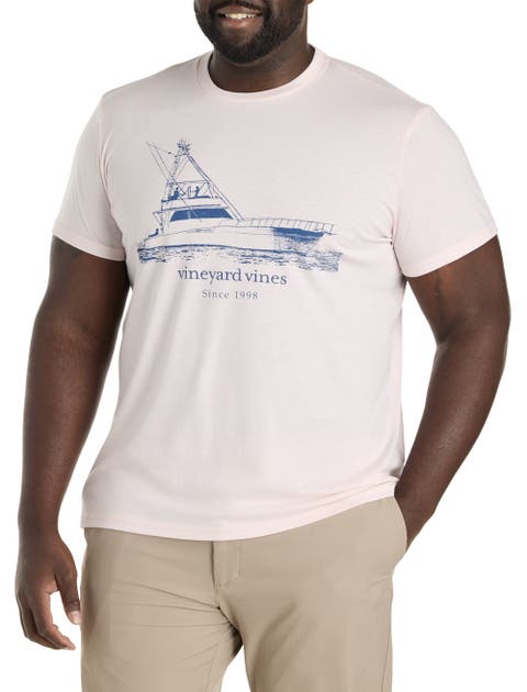 Big & Tall Sportfisher Waves Dune Graphic T-Shirt