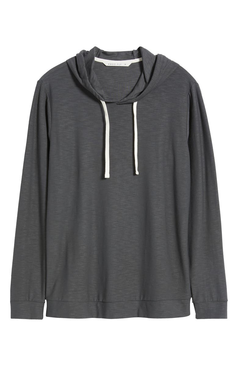 Free Fly Slub Performance Hoodie, Alternate, color, Black Sand