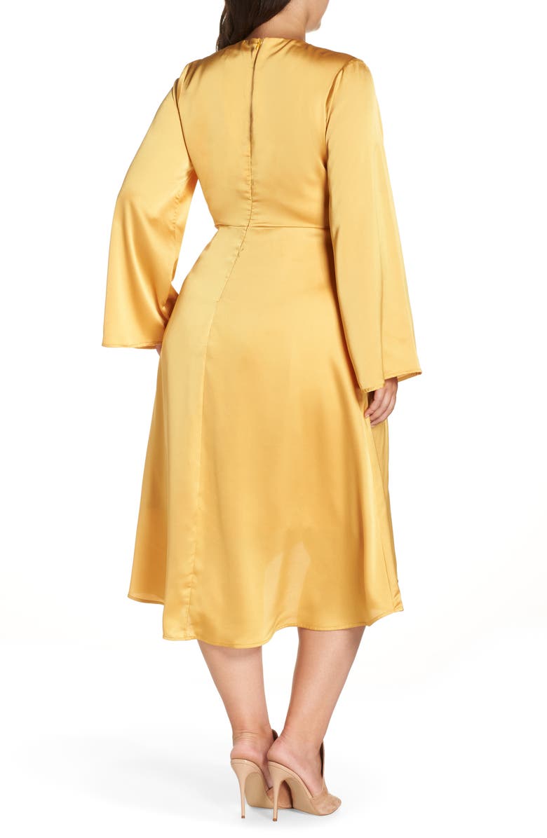 LOST INK Satin Wrap Dress, Alternate, color, 