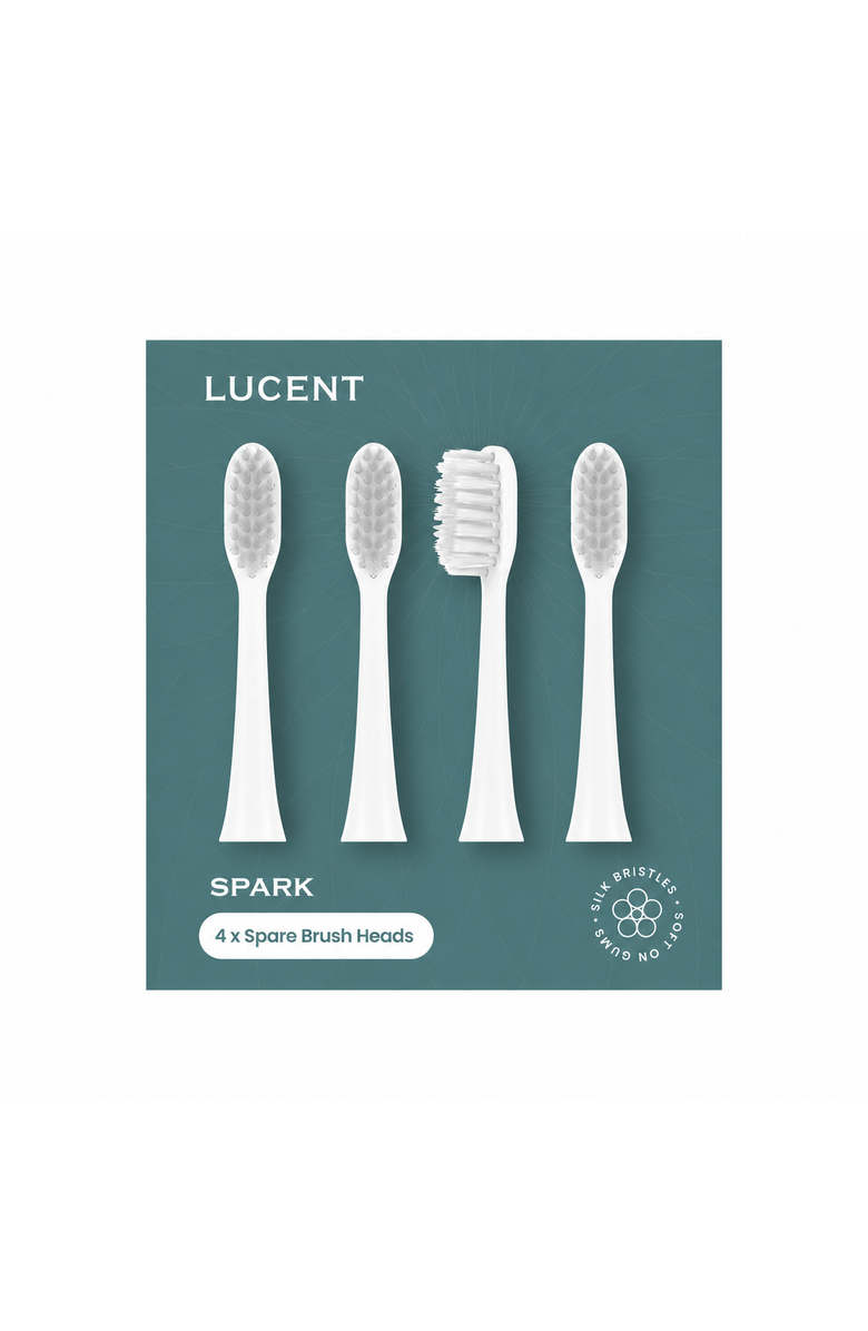 Be Lucent Spark Sonic Toothbrush Heads, 4 pack, Main, color, White Brilliant