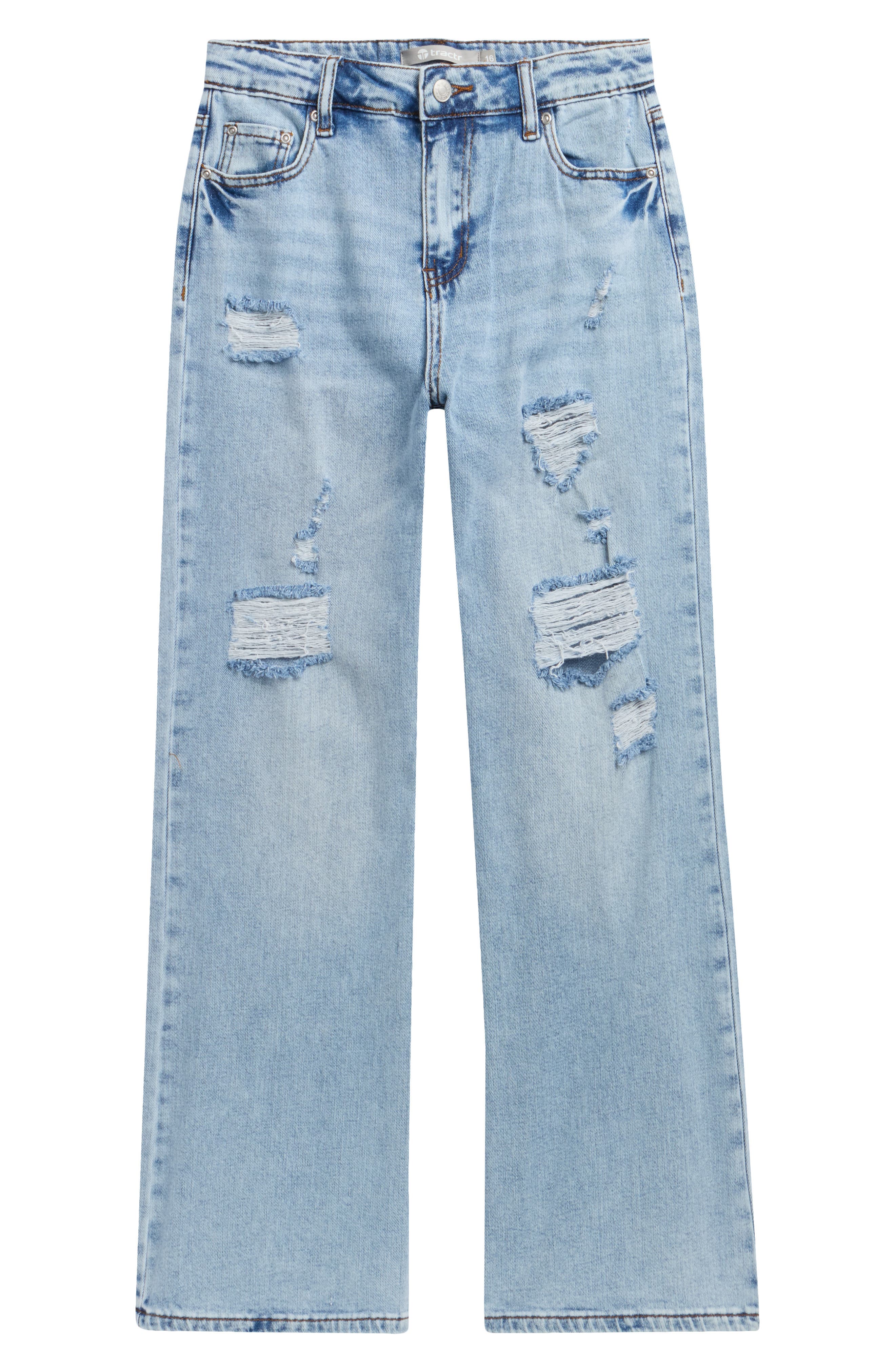 Kids' Destructed Wide Leg Jeans