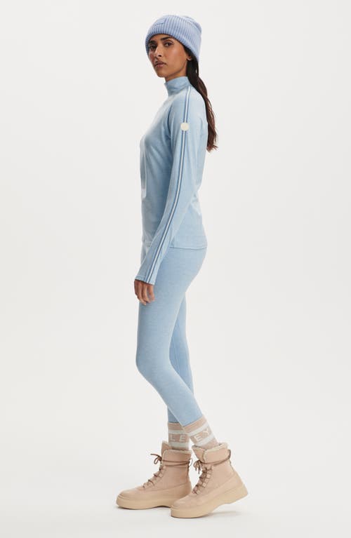 Varley Always Warm Mock Neck Base Layer Top In Blue