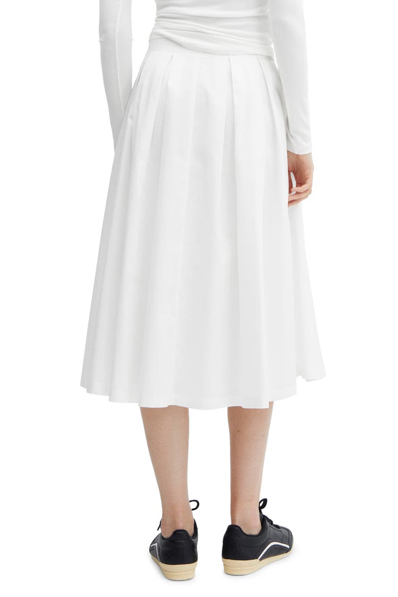 Plank Pleated Midi Skirt, Alternate, color, WHITE