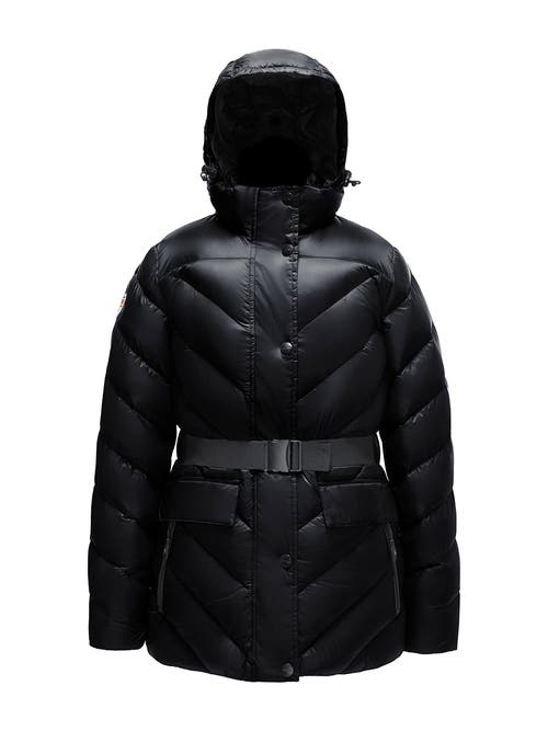 Triple F.a.t. Goose Puffer Down Belted Jacket In Black