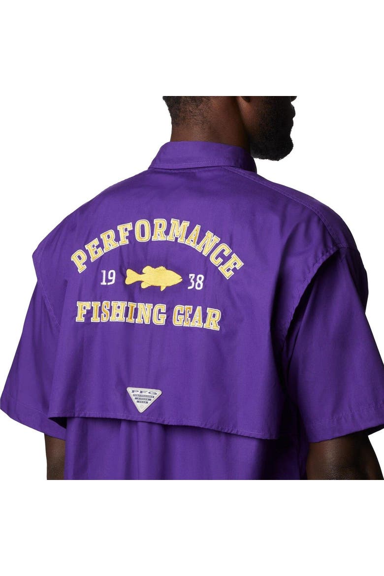 Men's Columbia Purple LSU Tigers Bonehead Button-Up Shirt, Alternate, color, Purple
