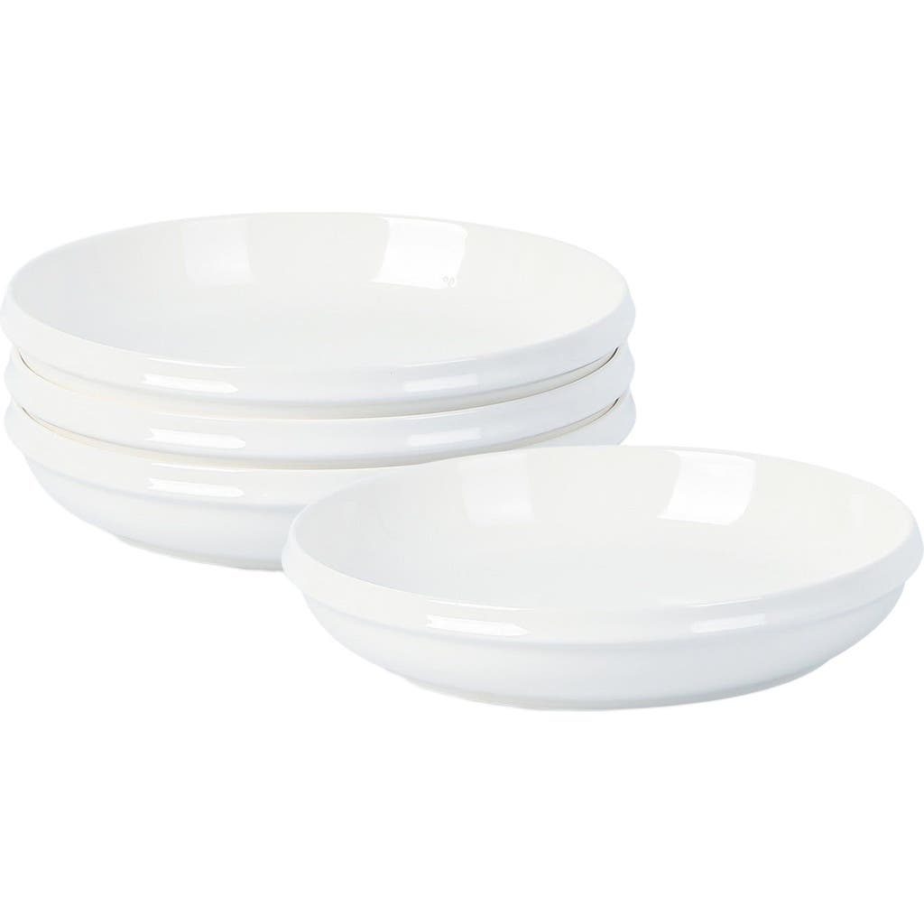 Stone Lain Verso Porcelain 4-piece Dinner Plate Set In White