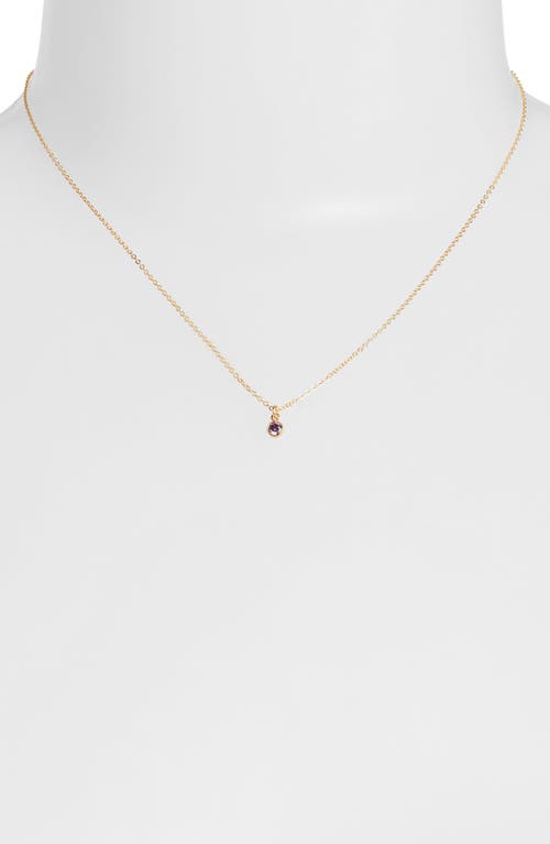 Set & Stones Birthstone Charm Pendant Necklace In Gold