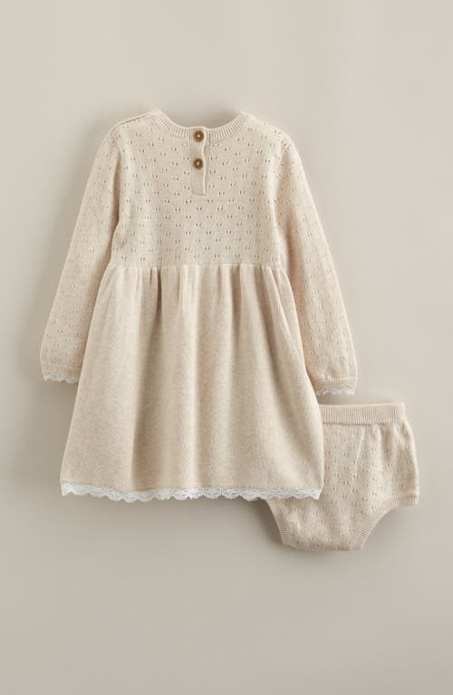 Nordstrom Pointelle Long Sleeve Sweater Dress & Bloomers In White