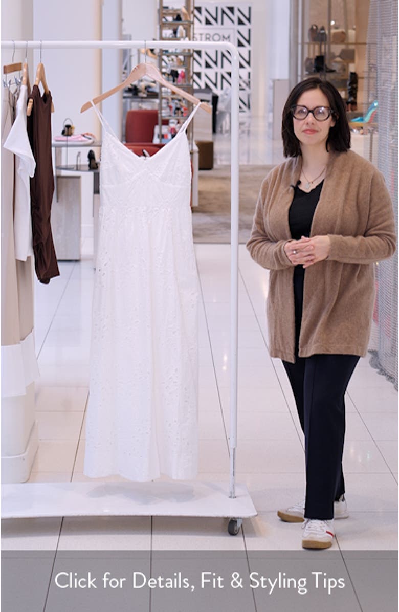 Yasmin Cotton Eyelet Midi Dress, sales video thumbnail