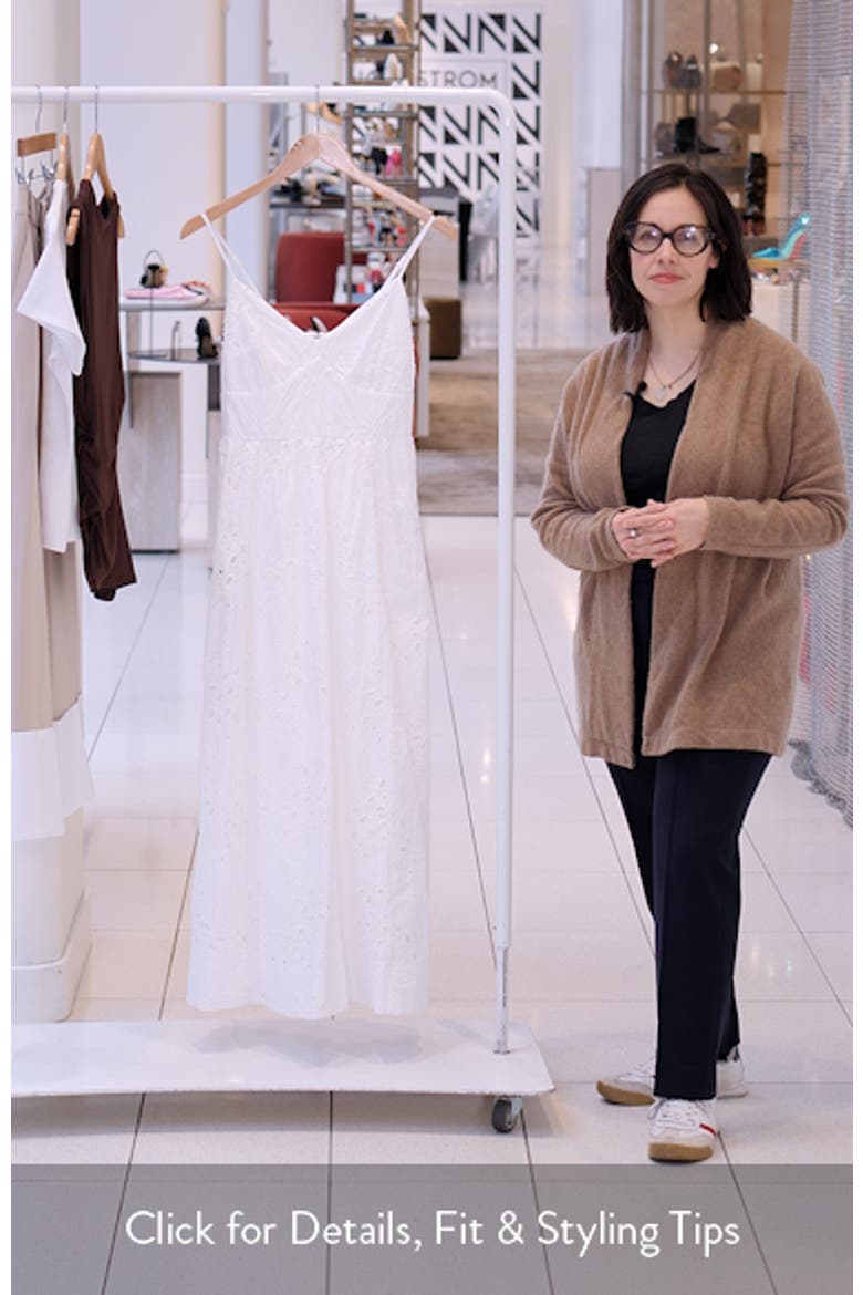 Yasmin Cotton Eyelet Midi Dress video