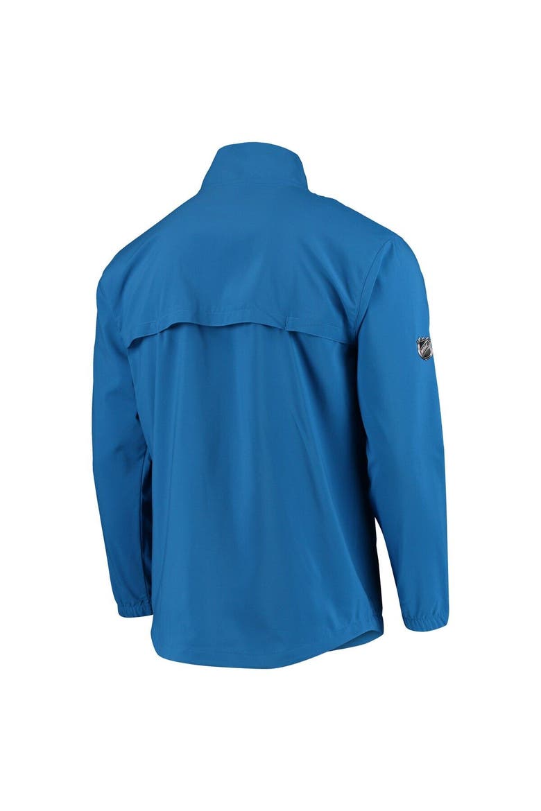 Men's Fanatics Branded Blue Winnipeg Jets Alternate Logo Rinkside Mock Full-Zip Jacket, Alternate, color, Blue