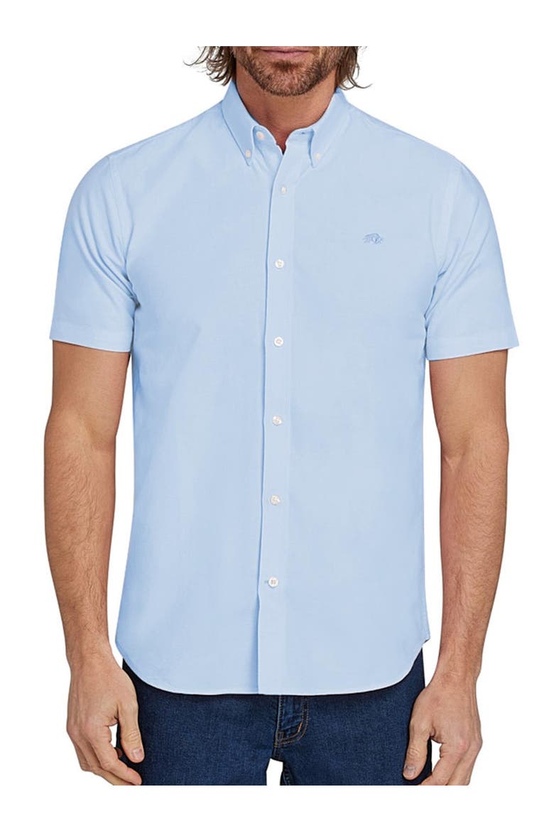 Short Sleeve Lightweight Oxford Shirt, Alternate, color, Sky Blue