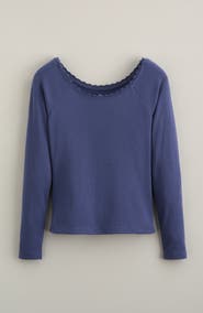 Treasure & Bond Kids' Lace Trim Top