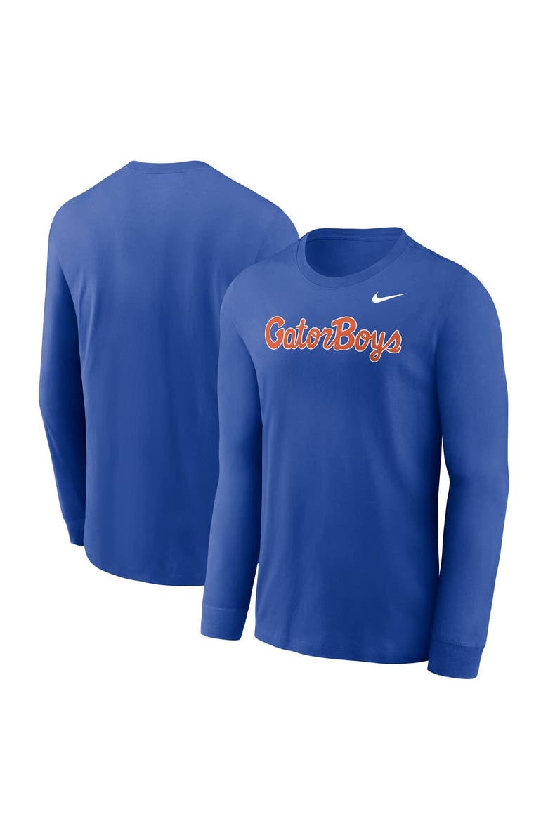 Nike Men's Nike Royal Florida Gators GatorBoys Long Sleeve T-Shirt, Main, color, Royal