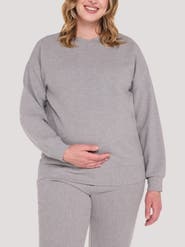 MOTHERHOOD MATERNITY Crew Neck Long Sleeve Side Zip Tunic